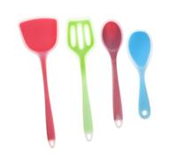 Alipis 1 ensemble Set de Spatules Silicone Chaleur Ustensiles de Cuisine Couleurs Aléatoires Spatule Louche à Soupe Cuillère à Riz et Cuillère de Service Antiadhésif et Couleur Aléatoire