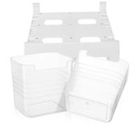 Alipis 1 Jeu Étagère De Rangement Support pour Évier De Cuisine Doublures Boite Rangement Refrigerateur Organisateur Refrigerateur Bacs Organisateur De Réfrigérateur Plastique 2 Pièces
