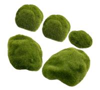 Alipis 1 Jeu Mousse Vivante Pierre De Sphaigne Plantes Succulentes Plantes Artificielles D'Extérieur Gazon Artificiel Fausse Herbe Plantes Artificielles pour Terrarium 5 pièces