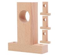 Alipis 1 Jeu Support De Poteau Romain Tringle À Rideau d'angle Bande Baie Support Mural pour Tringle De Porte-Rideaux pour Mur Support De Tringle À Rideau Mural Bois Khaki 4 Pièces