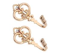 Alipis 1 Paire Crochet De Rideau Crochets De Rideaux Ruban Coulissant Pour Rideaux Transparent Retenues Noir Bruissement Boucle De Rideau Rustique Seul Soi Alliage De Zinc Golden