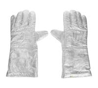 Alipis 1 paire de gants de soudage en aluminium résistants à la chaleur, gants de protection pour four, barbecue, four, poêle, cheminée, soudeur, moulage