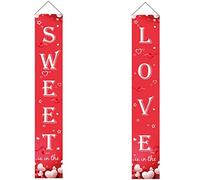 Alipis 1 Paire Décorations de Porte pour Saint Valentin Couplet Romantique Décoration Traditionnelle de Fête Anniversaire et Amour pour Créer une Ambiance Festive