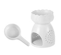 Alipis 1 Pc bougeoir brûleur d'aromathérapie diffuseur d'huile diffuseurs d'huile Fondre Bougie Decoration Fete patisdecor Porte-brûleur d'encens Ornement encensoir Porcelaine Blanche