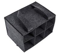 Alipis 1 Pc Fourre-Tout à Vin Bouteilles Compartiments pour à Vin De Voyage Pliable Bouchon De Vin sous Vide Caisse Porte-Bouteille De Vin Toile De Jute Creux Cas Feutre Grey