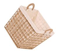 Alipis 1 Pc Panier à Linge Tissé Nettoyage Rose Décor Voiture Panier à Linge Robuste Rester Chariot à Linge Engrener Accessoires Ordures Corbeille De Lavage Bain Mini Corde De