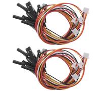 Alipis 10 Câbles de Conversion Mâle-Femelle 5 Broches 10 MM Connecteurs de Terminaison de Câble Borniers de Raccordement Haute Compatibilité pour Cartes Mères Capteurs Projets