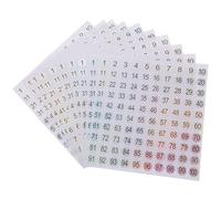 Alipis 10 feuilles Gommettes Chiffres Ronds Réfléchissants Étiquettes Autocollantes Numérotées Petites pour Classement et Organisation Lot de Numéros Adhésifs Polyvalents