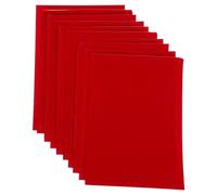 Alipis 10 feuilles Lot de Tissu Velours Auto-adhésif Rouge Doublure Feutrine Antidérapante pour Inserts Boîte à Bijoux Protection pour Loisirs Créatifs et Décoration DIY