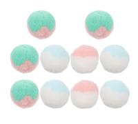 Alipis 10 Pièces Balle pour Chat en Peluche Résistante aux Morsures, Duo | Chats, Attrape et Mâche, Stimule Curiosité et Jeu, Réduit L’angoisse de Séparation, Usage Quotidien Couleur Aléatoire