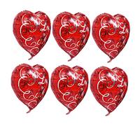 Alipis 10 pièces Ballons Forme de Coeur Aluminium Rose Décorations pour Mariages Saint Valentin et