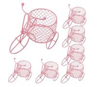 Alipis 10 Pièces Boîtes à Bonbons Mariage Style Européen Tricycle Creux Boîtes Remplissables pour Noces et Nuptiale Rose