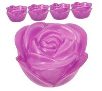 Alipis 10 Pièces Bougies Flottantes Décorations De Noël De La Nativité Bougies Roses à LED Flottantes Veilleuse en Forme De Rose Table à Manger Bougie Électrique Violet,Mauve