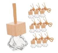 Alipis 10 Pièces Bouteilles de Parfum Suspendues Ensemble de Flacons Diffuseurs Aromatiques avec Couvercle et Corde pour Voiture Flacons Vides pour Huile Essentielle et Désodorisant