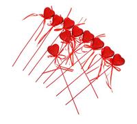 Alipis 10 Pièces Boutures D'amour Prendre Cœur Valentin Bricolage Floral Forme Choix De Coeurs Scintillants Centre De Table Coeur Pailleté Décorations De Coeur Mousse Rouge