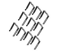 Alipis 10 pièces Crochets Ajustables pour Portes et Armoires Supports Polyvalents pour Suspendre Chapeaux Sacs et Écharpes Fixation sans Perçage Installation Rapide et Solide Noir Mat