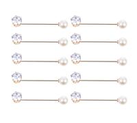 Alipis 10 Pièces Épingle Décorative Femme en Alliage Blanc, Épingle Anti-dévoilement Élégante pour Jeans, Accessoire Chic pour Vie Quotidienne et Soirées