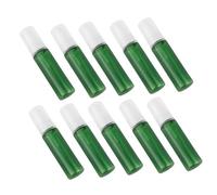Alipis 10 pièces Flacons de Voyage Rechargeables pour Lotion et Huile Essentielle Flacons Cosmétiques Compacts avec Pompe Pression Bouteilles Étanches Vert et Blanc