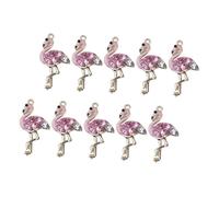 Alipis 10 pièces Flamingo Charms Alliage Léger pour Fabrication de Bijoux Pendentifs DIY pour Colliers Bracelets et Boucles Oreilles Décorations Créatives et Faciles à Utiliser