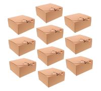 Alipis 10 Pièces Gift Boxes With Lids And Bridesmaid Ribbon For Wedding Birthday Candy Cookie And Packaging