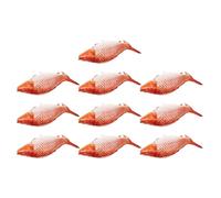 Alipis 10 Pièces Lot de Ballons Poisson Aluminium Rouge Décoration Anniversaire Thème Ballons Forme Poisson Cartoon pour Fêtes Garçon Fille Intérieur et Extérieur