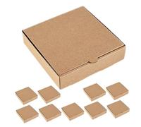 Alipis 10 pièces Lot de Boîtes Kraft Carton Ondulé Mini Pizza Réutilisable pour Cookies et Artisanat Protection et Montage Rapide