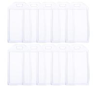 Alipis 10 pièces Lot de Étuis Porte-cartes Étanches PVC Transparent Étiquettes Nominatives pour Valise Protection Eau et Saleté pour Bagages Sacs à Dos et Badges Professionnels