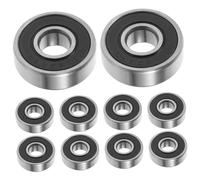 Alipis 10 Pièces Lot de Roulements à Billes Miniature Acier Étanches Rainure Profonde Haute Durabilité et Performance pour Moteurs Électriques et Applications Diverses