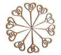 Alipis 10 Pièces Numéro de Table de Mariage en Bois Cœur Ajouré Élégant | Signalétique Légère pour Fleurs et Gâteaux, Usage DIY et Fêtes, Style Raffiné pour Divers Événements