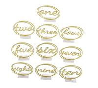 Alipis 10 pièces Numéros de Table Ronds Acrylique Creux pour Mariage Décoration de de Chiffres Anglais pour Banquet et Fête