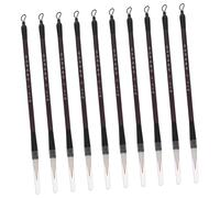 Alipis 10 pièces Pinceaux de Calligraphie Chinoise Brosses Mixtes Poils de Loup et Chèvre Manche Bois Ergonomique Écriture Fluide pour Débutants et Étudiants Adaptés à Aquarelle et Au