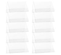 Alipis 10 pièces Porte-étiquettes Transparents Pet Forme de Tente Double Face pour Réunion et Événement Professionnel