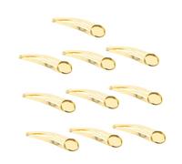 Alipis 10 pièces Supports de Barrettes Fer Doré pour Accessoires de Coiffure DIY et Création de Bijoux de Tête