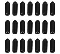 Alipis 100 Capuchons de Protection en PVC Noirs 45 MM pour Vis et Boulons Embouts Flexibles pour Filetage Cache-Écrou Hexagonal Protecteurs D’Extrémité pour Usage Électrique et