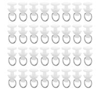 Alipis 100 Crochets pour Tringle à Rideau : glisseurs/Plastique Robustes pour Rail de Plafond, roulettes pour Rideaux de Douche et cloisons modulables, coulissage Fluide