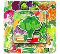 Alipis 100 feuilles Stickers Luggage Décor Résistants à Eau Autocollants Réfrigérateur et Valises Lot Décoration Cartoon Légumes pour Ordinateur Vélo et Mur