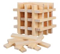 Alipis 100 Lattes de Bois Naturelles pour Loisirs Créatifs - Ensemble 100 Pièces de Blocs de Construction en Bois Non Finition - Jouets Éducatifs Préscolaires pour Bricolage et Activités