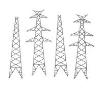 Alipis 100 Noire, Modèle Réduit de Pylône Électrique Haute Durabilité 18,8 Cm, Accessoires pour Maquettes Architecturales et Décor Micropaysage, Modélisme Ferroviaire et Construction