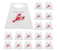 Alipis 100 pièces Bavoirs Jetables Adultes Homard Bavettes Repas Imperméables pour Personnes Âgées Protection Pratique et Confortable pour Dîner