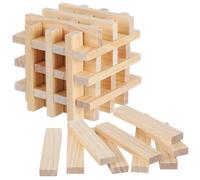 Alipis 100 Pièces Blocs de Construction en Bois Naturel Lattes de Bois Non Finies pour Loisirs Créatifs Jouets Éducatifs Préscolaires Adaptés à la Maison et Activités Manuelles