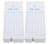 Alipis 100 pièces Cartes de Pointage Double-face pour Usage Bureau Papier Enregistrement de Présence Feuilles de Portables et Légères pour Gestion Mensuelle des Employés
