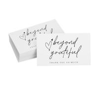 Alipis 100 pièces Cartes de Remerciement pour Commandes Pack de Cartes Blanches avec Enveloppes pour Petites Entreprises Décorations Cadeaux et Messages Personnalisables