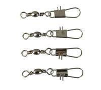 Alipis 100 pièces Connecteurs Anneaux Solides et Agrafe Rotation Flexible Métal Dur pour Leurres Hameçons et Montage de Ligne