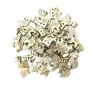 Alipis 100 Pièces Découpes Bois de Pâques Formes Lapin Poule Escargot Champignon pour Bricolage DIY Décorations Créatives pour Garçon Fille et Projets Artistiques