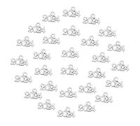 Alipis 100 pièces Lot de Breloques DIY Alliage de Zinc Couleur Argent Ancien Pendentifs Résistants pour Création Bijoux Cadeau Fin Études Accessoires Décoration Ans