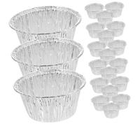 Alipis 100 pièces Lot de Moules à Tartelettes Ronds Aluminium Caissettes Jetables Aluminium pour Pâtisserie Moules Mini Cupcakes et Muffins pour Cuisson Uniforme et Pratique