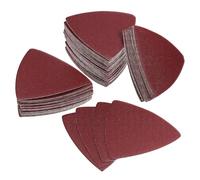 Alipis 100 pièces Lot de Patins Abrasifs Triangulaires Auto-adhésifs pour Ponceuse Oscillante Papier de Ponçage Ponçage Précis pour Bois Meubles et Bricolage