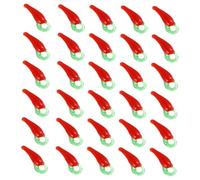 Alipis 100 pièces Lot de Perles Piment Rouge Verre pour Fabrication Bijoux DIY Breloques Décoratives pour Collier Pendentif Perles Fantaisie Artisanales