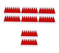 Alipis 100 Pièces Mini Bonnet de Noel Christmas Hat Christmas Tree Decoration Porte-argenterie de noël Porte-Couverts de noël Couvercle de Bouteille de vin Chapeau de Noël Chiffon Rouge