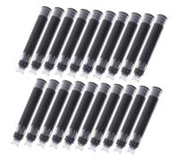 Alipis 100 pièces Recharge Encre Effaçable Noire pour Stylo Plume Cartouches Larges Compatibles Écriture Fluide pour Bureau et École